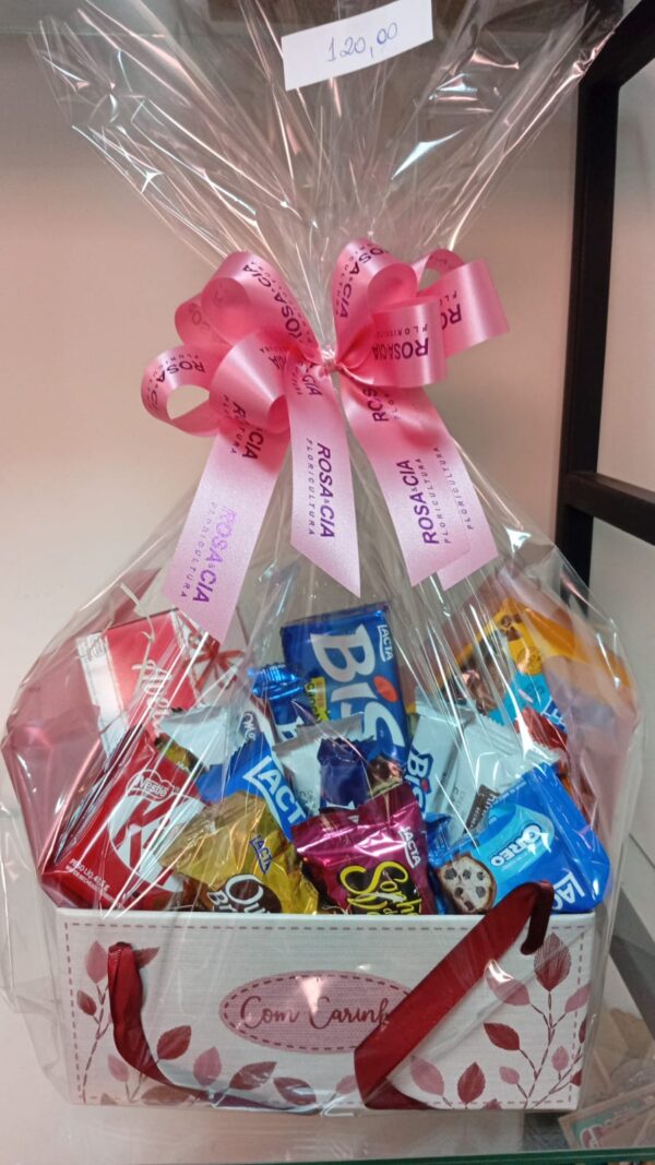 Mini cesta de chocolates